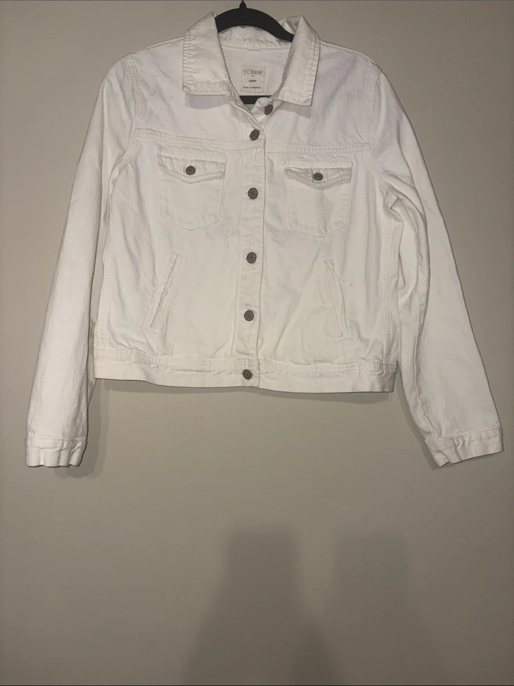 J. Crew White Denim Jacket - Women's Button-Front Trucker